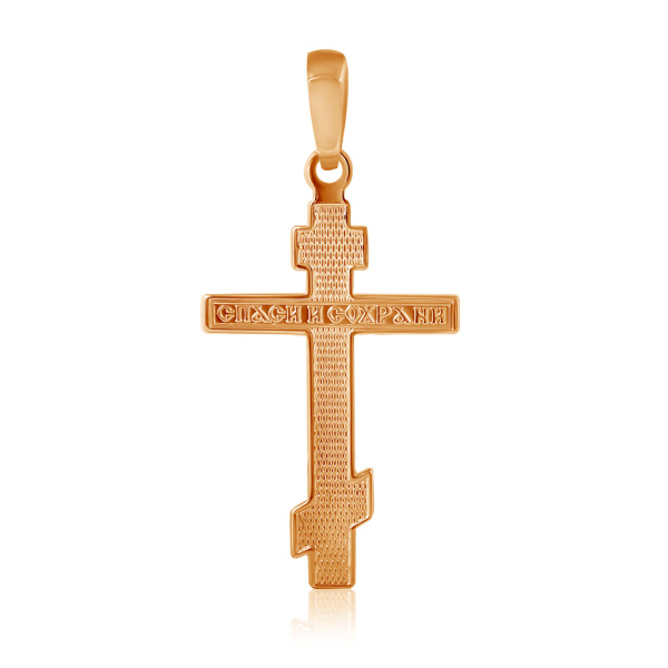 Крест из комбинированного золота
