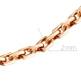 Цепь автомат из красного золота, плетение якорное