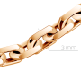 Цепь автомат из красного золота, плетение якорное