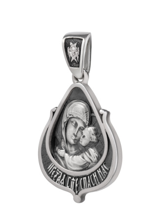 Образок "Елеуса (Умиление) икона Божией Матери в форме цаты"