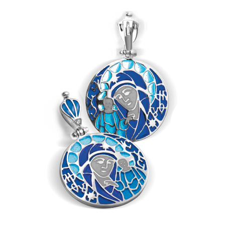 Иконка Божьей Матери «Казанская» витражная горячая эмаль