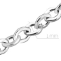 Цепь автомат из белого золота, плетение якорное