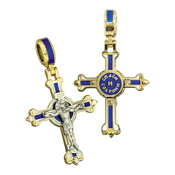 Крест с камнями КЭ113