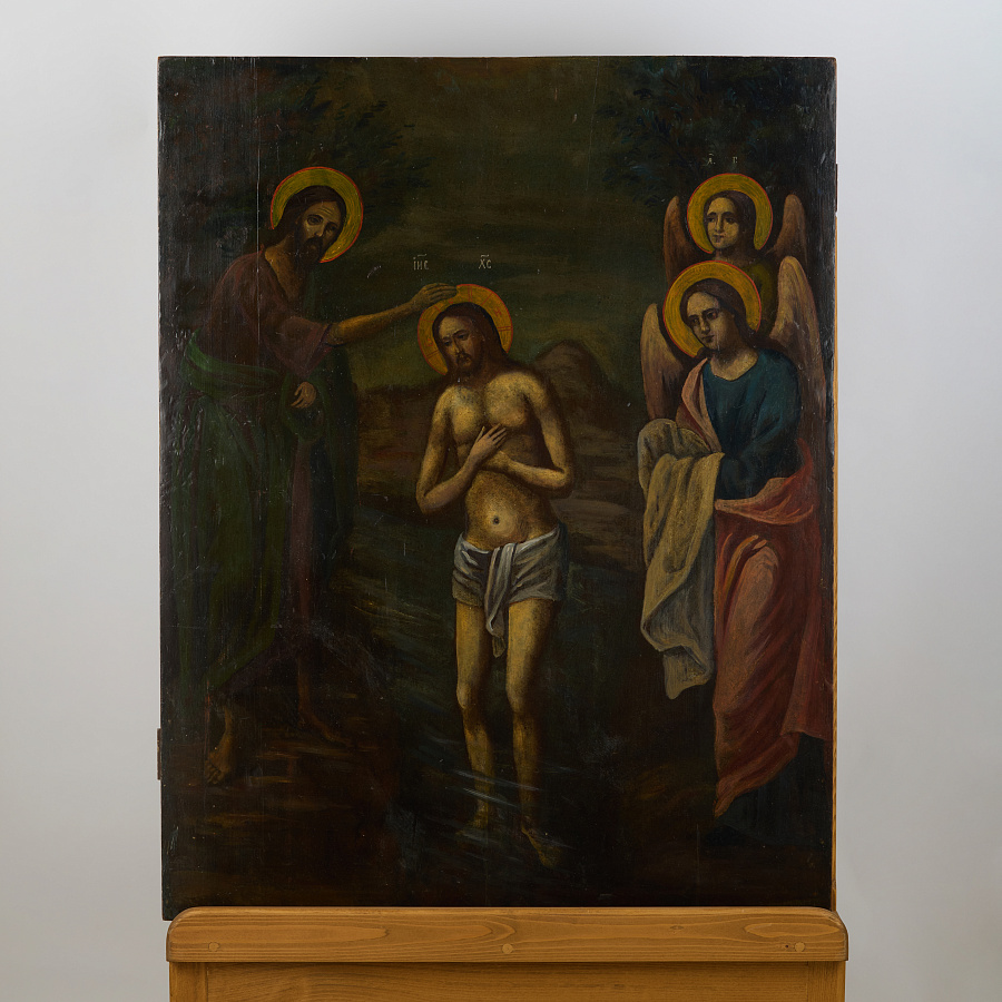 Храмовая икона Богоявление (Крещение Господне), 19 век 