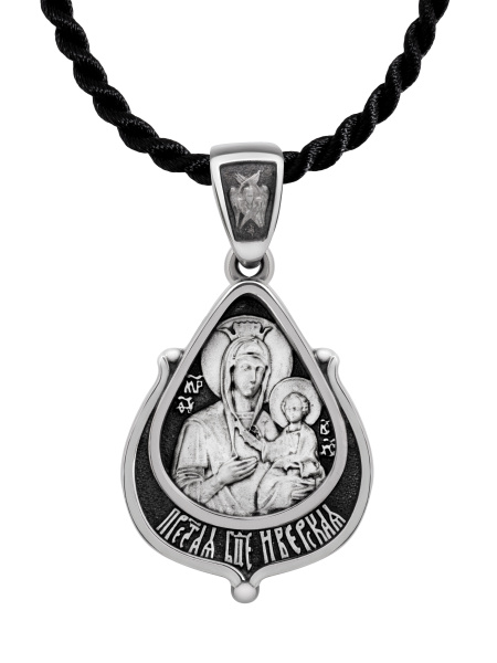 Подвеска с изображением Иверской иконы БМ