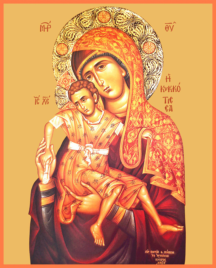 Елеуса Киккская икона Божией Матери, поясной образ 