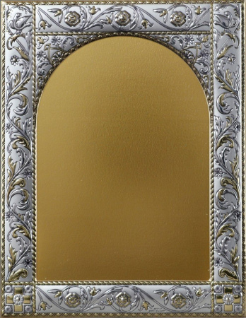 Рамка посеребрёная под икону 140x180 мм (ТОЛЬКО ПРИ СОВМЕСТНОМ ЗАКАЗЕ С ИКОНОЙ МДФ 18 мм)