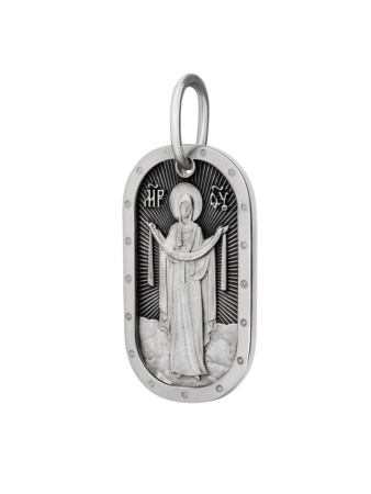 Медальон "Покров Пресвятой Богородицы" с молитвой