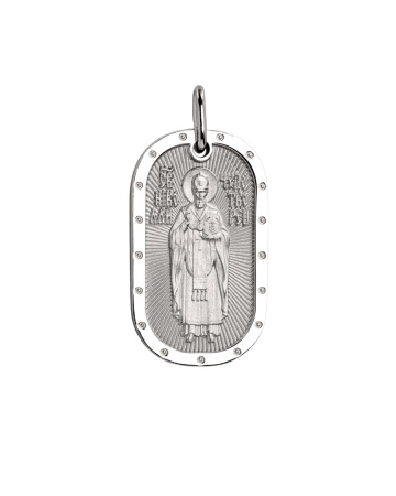 Медальон "Николай Чудотворец" с молитвой Отче Наш