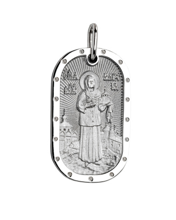 Медальон "Св. Матрона Московская" с молитвой Отче Наш