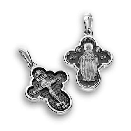 Крест нательный «Пояс Божией Матери» КР29 серебро