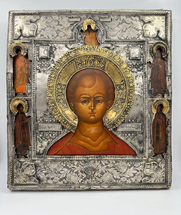 Старинная икона Спас Эммануил, 19 век 