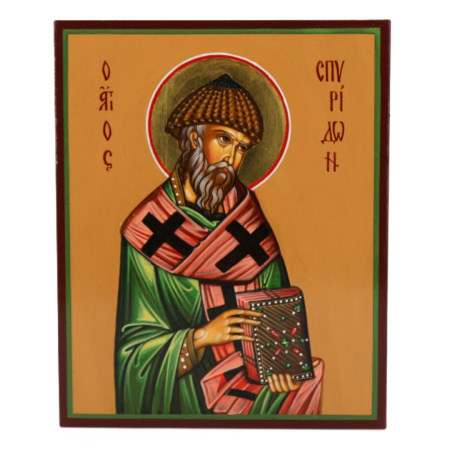 Спиридон Тримифунтский святитель, писанная икона
