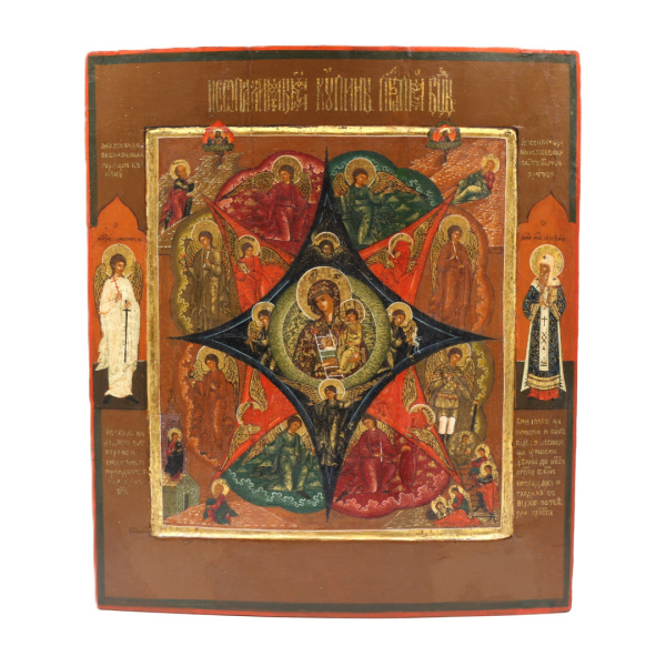 Икона Божией Матери Неопалимая Купина, 19 век