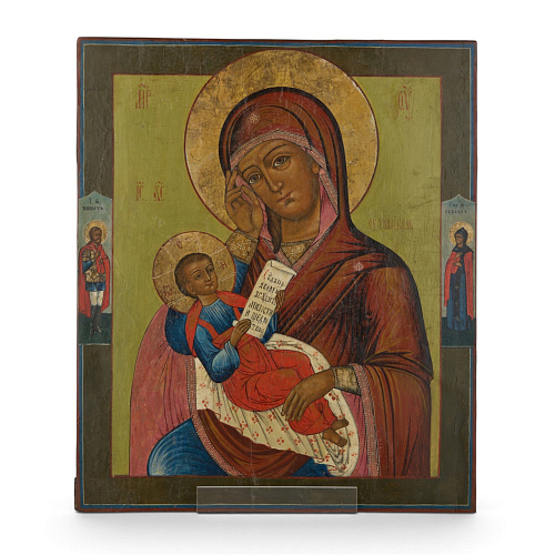Старинная икона Утоли Болезни, икона Божией Матери, 19 век, дерево