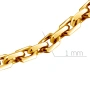 Цепь автомат из желтого золота, плетение якорное