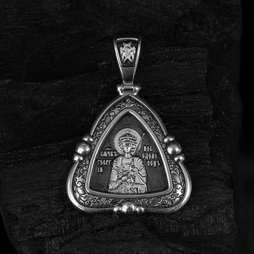 Образок «св. вмч. Георгий Победоносец» чернение 