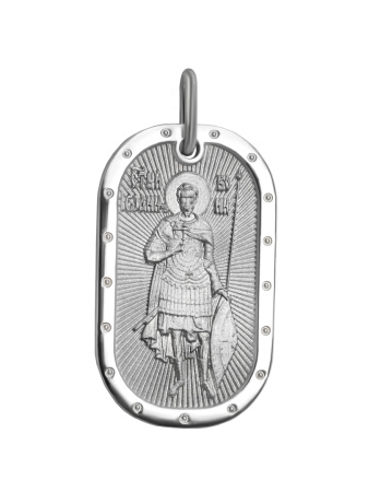 Медальон "Иоанн Воин" с молитвой Отче Наш