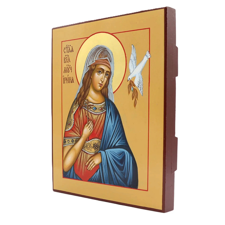 Рукописная икона Св. Ирина, писаная икона 