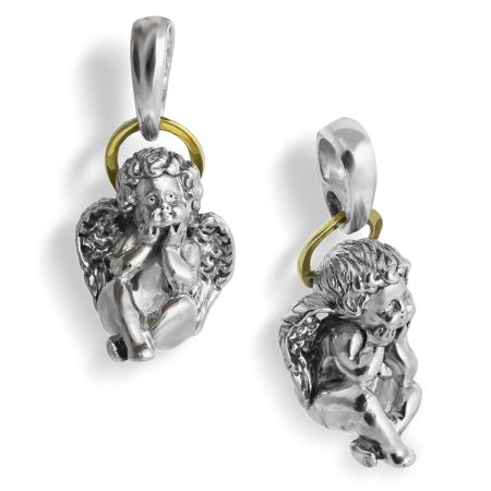 Кулон «Ангелок» серебро/золочение