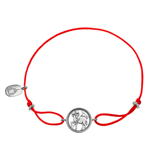 Браслет красная нить «Агнец» серебро