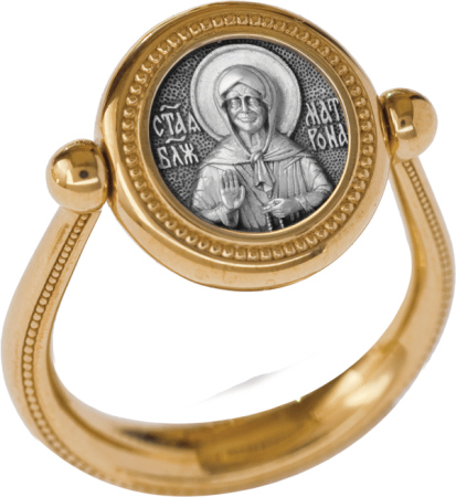 Перстень с иконой "Святая блаженная Матрона"
