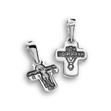 Детский крестик для крещения младенцев «К056» серебро