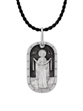 Медальон "Покров Пресвятой Богородицы" с молитвой