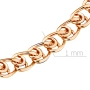 Цепь автомат из красного золота, плетение сердечко