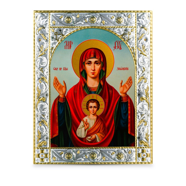 Икона Знамение икона Божией Матери в рамке