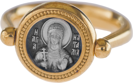 Перстень с иконой «СВЯТАЯ МУЧЕНИЦА НАТАЛИЯ»