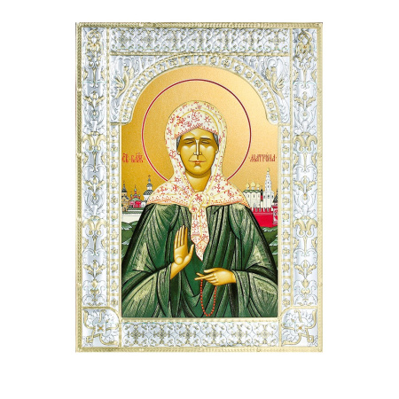Икона Матрона Московская блаженная в рамке
