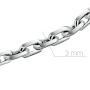 Цепь автомат из серебра, плетение якорное