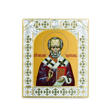 Икона Николай чудотворец, архиепископ Мир Ликийских, святитель в рамке