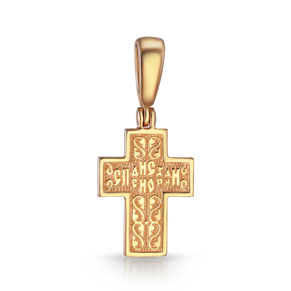 Крест из красного золота "Распятие"