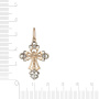 Крест из золота "Распятие" с фианитами