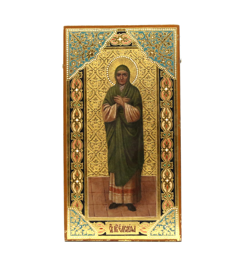 Старинная икона св. прав. Елисавета, 19 век 