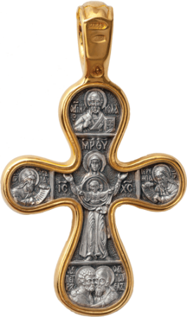 Крест «РАСПЯТИЕ. БОЖИЯ МАТЕРЬ ОРАНТА»