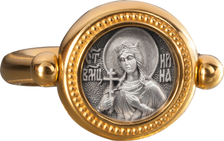 Перстень с иконой «СВЯТАЯ ВЕЛИКОМУЧЕНИЦА ИРИНА»