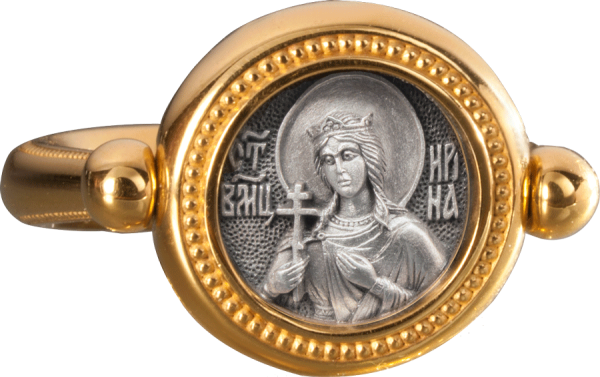 Перстень с иконой «СВЯТАЯ ВЕЛИКОМУЧЕНИЦА ИРИНА»