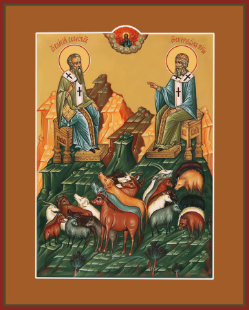Власий Севастийский священномученик епископ и Спиридон Тримифунтский Святитель, купить икону