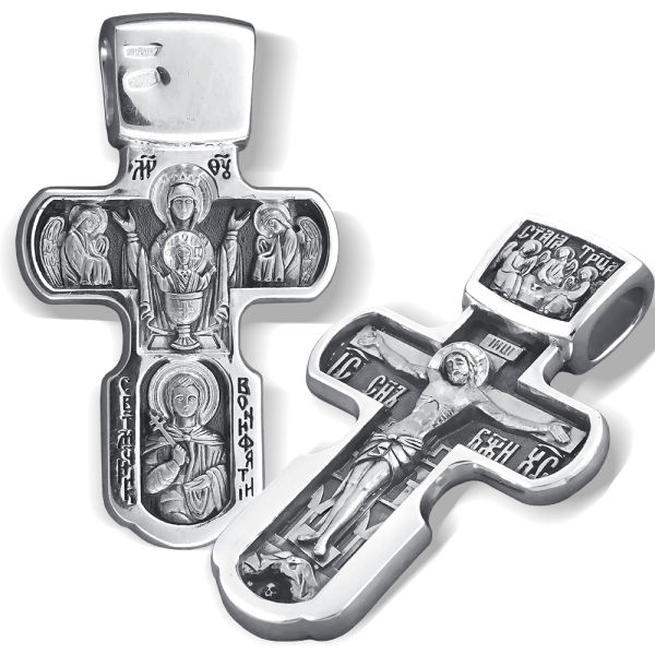 Крест нательный «Неупиваемая чаша» КР19 серебро