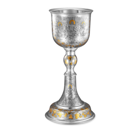 Евхаристический набор из серебра с позолотой 1 литр