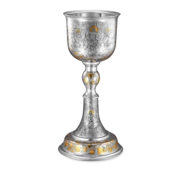 Евхаристический набор из серебра с позолотой 1 литр