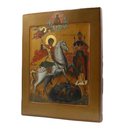 Икона «Святой Георгий Победоносец (Чудо о змие)», 19 век