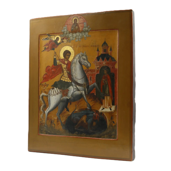 Икона «Святой Георгий Победоносец (Чудо о змие)», 19 век