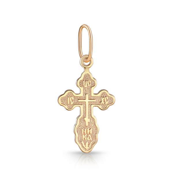 Крест из красного золота "Распятие"