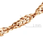Цепь автомат из красного золота, плетение двойное панцирное