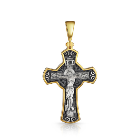 Крест из серебра с позолотой