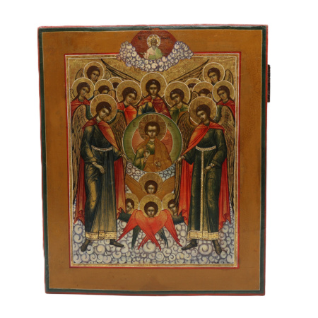 Икона Собор Архистратига Михаила и прочих Небесных Сил бесплотных,19 век